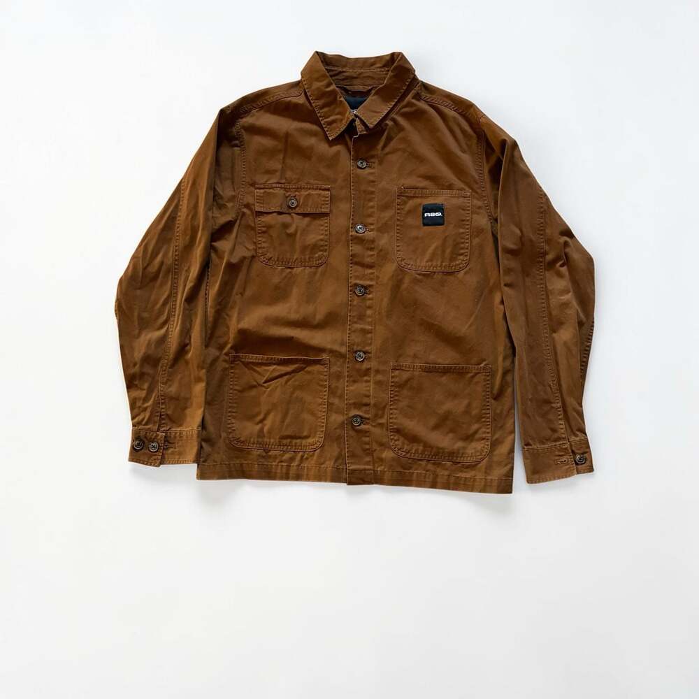 RSQ Brown Cotton Canvas Chore Jacket